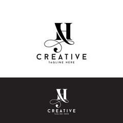 Letter H infinity logo premium and abstract concept