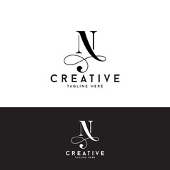 Letter N infinity logo premium and abstract concept