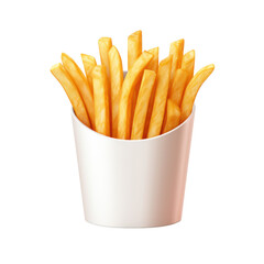 French fries bucket isolated on transparent background,transparency 