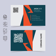 Professional business card design vector file, elegant, minimalist