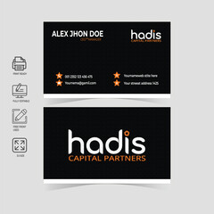 Professional business card design vector file, elegant, minimalist