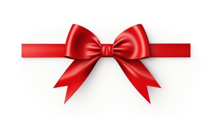 red bow isolated on white background