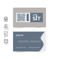 Professional business card design vector file, elegant, minimalist