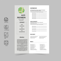 Clean and professional corporate company business letterhead template design