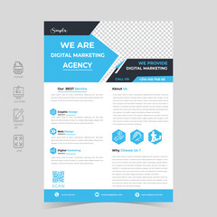 
 Brochure flyer design template vector, Leaflet, presentation book cover templates, layout in A4 size