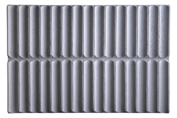 Modern grey corrugated concrete wall design material texture background