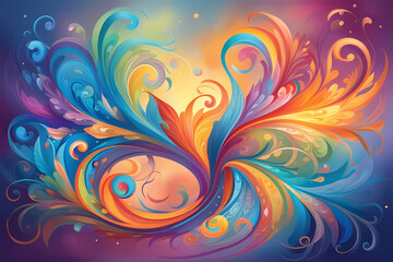 Colorful swirly absstract background.