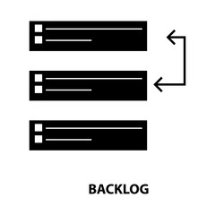 Backlog vector flat trendy style creative icon on white background..eps