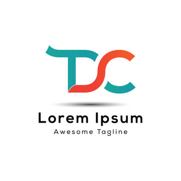 letter tdc initial logo design element