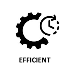 Efficient icon. efficient icon for web design flat creative design on white background..eps