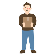 man delivering package to customer.