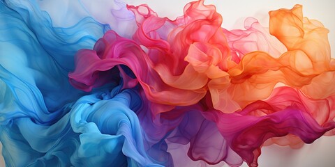 watercolor blobs and splashes abstract design. AI Generated