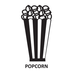 Popcorn icon. popcorn symbol illustration. flat trendy style design on white background..eps