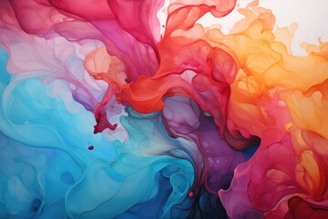watercolor blobs and splashes abstract design. AI Generated