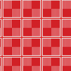Obraz premium Red and white check seamless pattern design for shirt, pajamas and blanket fabric.