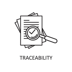 Traceability vector icon illustration. Traceability creative liner flat illustration on white background..eps