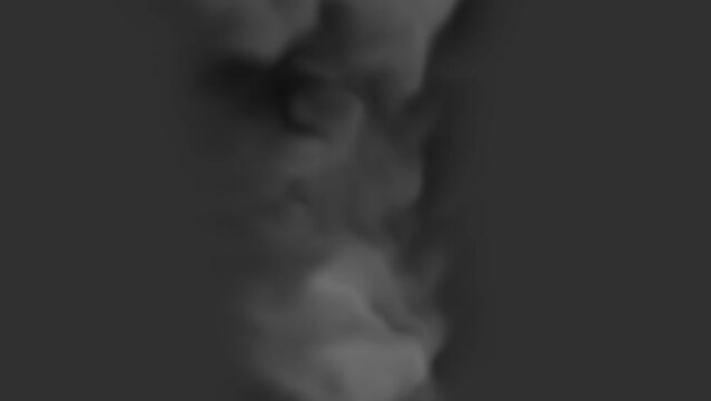 Animation of smoke from a fire. Alpha channel on a transparent background.