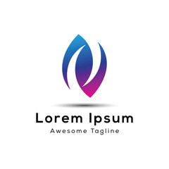Fototapeta premium letter n creative logo design icon
