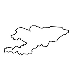 Kyrgyzstan map outline