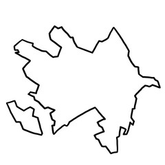 Azerbaijan map outline