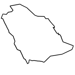 Saudi Arabia map outline