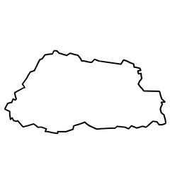 Bhutan map outline