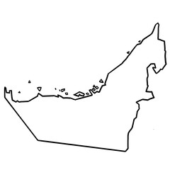 U.A.E. map outline