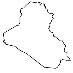 Iraq map outline