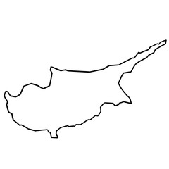 Cyprus map outline