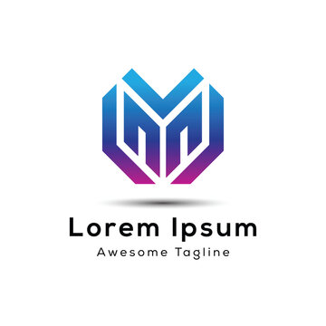 letter mnn creative logo design