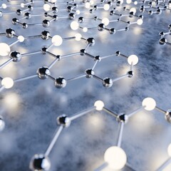 Social network concept , Abstract sci-fi background , 3D Rendering