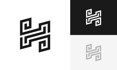Initials H logo design. Initial letter H logo design vector
