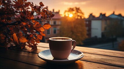 cup of coffee on a table