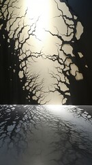 Obraz premium Detailed view of an epoxy-coated wall, showcasing a realistic play of light and shadow on its surface.