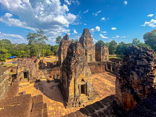 Pre-Rup, a temple-mountain dedicated to the god Shiva, a temple of the Khmer civilization, located...