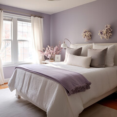 Lavender Calm: Soothing Bedroom Ambiance