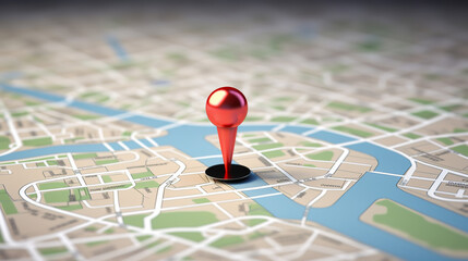 A pin point location on a map