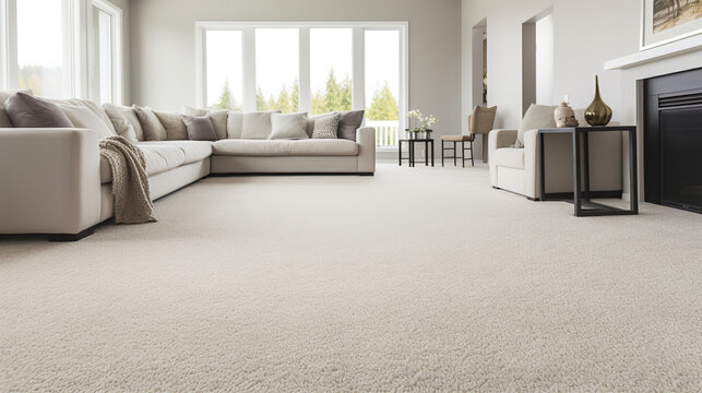 Simple carpet flooring in a home