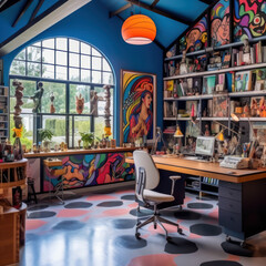 Pop Art Studio: Bright Colors and Creative Flair