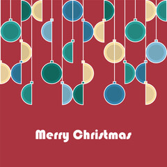 Merry Christmas card vector illustration - 687438716