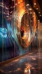 High-definition capture of a metallic-infused epoxy wall, radiating a futuristic and sophisticated aura.