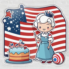 Captivating vector American lady design, a representation of elegance and grace, perfect for diverse creative projects. 👩🇺🇸