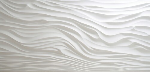 A breathtaking HD image of textured epoxy layers creating a 3D illusion on a pristine white wall. - obrazy, fototapety, plakaty