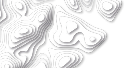 Pattern with lines and dots The stylized height of the topographic map contour in lines and contours isolated on transparent. Black and white topography contour lines map isolated on white background.