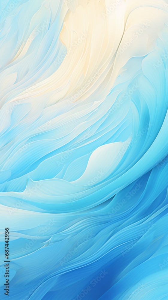 Wall mural abstract waves of energy pulsating through a digital ocean, creating a dynamic seascape of algorithm