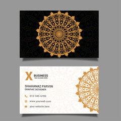 Mandala Business Card Template Design 