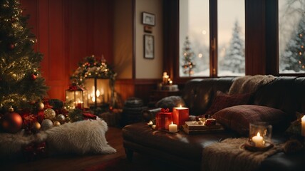 christmas tree with candles