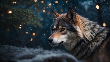 wolf in the snow