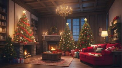 christmas tree with candles