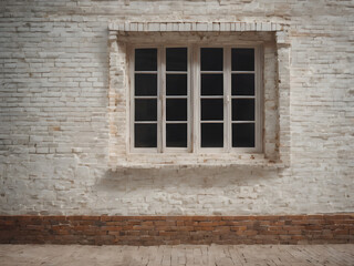 Fototapeta na wymiar Wall with vintage old window background